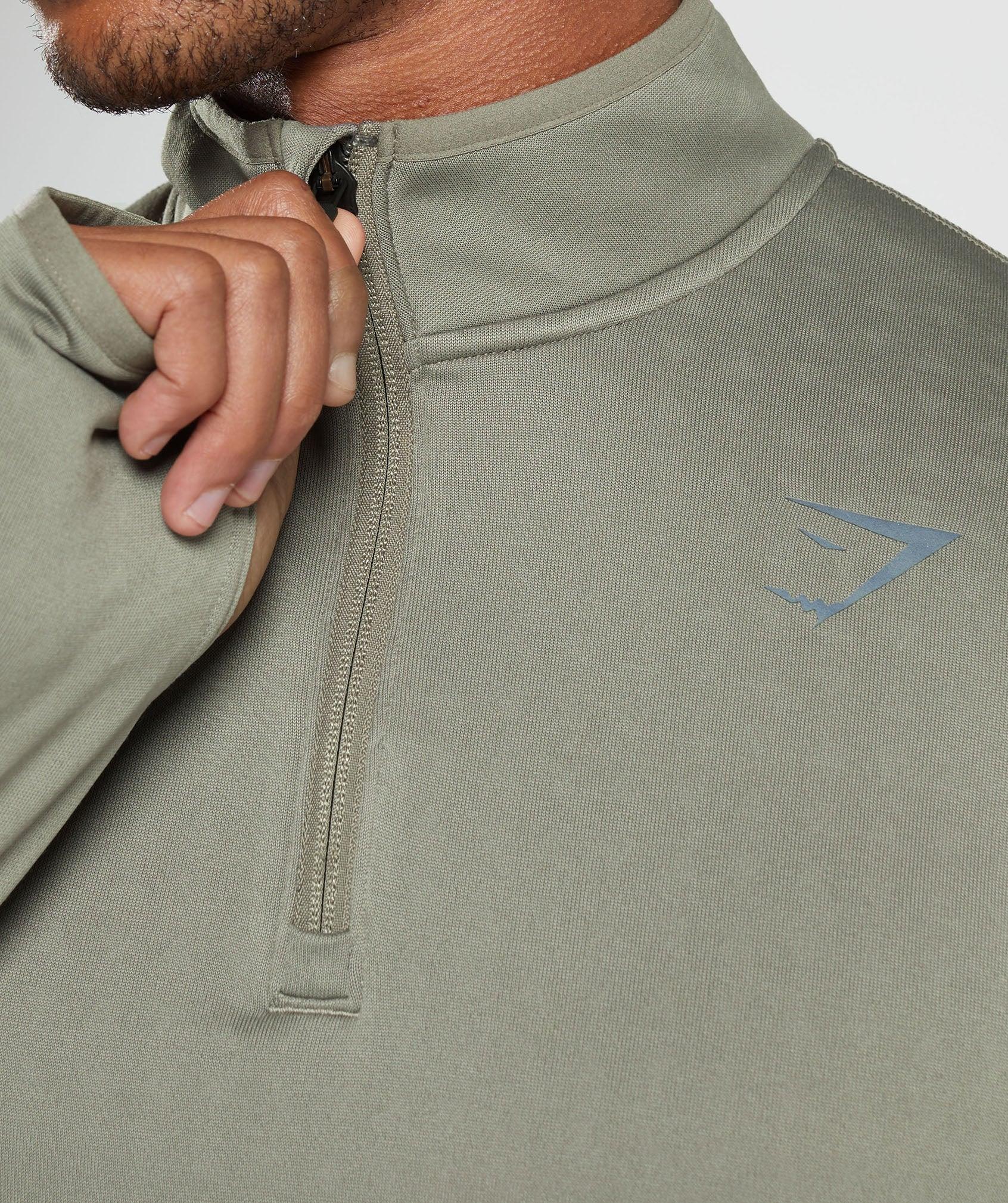Gymshark Sport 1/4 Zip - Linen Brown Male Product Image