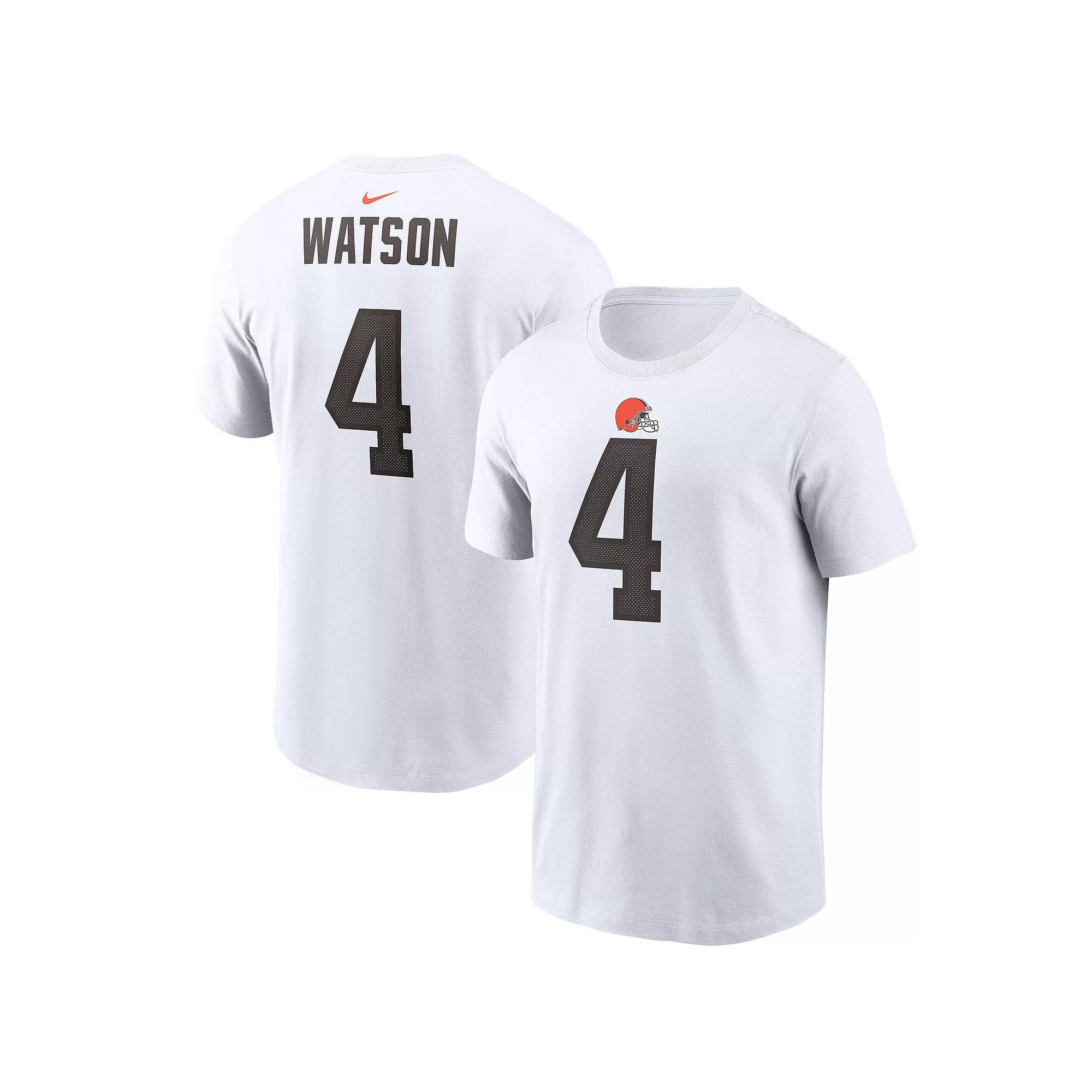 Men's Nike Deshaun Watson White Cleveland Browns Player Name & Number T-Shirt,  Product Image