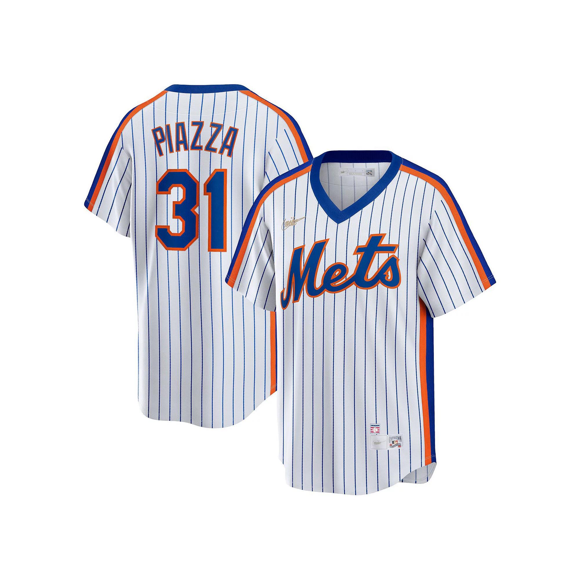 Men's Nike Mike Piazza White New York Mets Home Cooperstown Collection Player Jersey,  Product Image