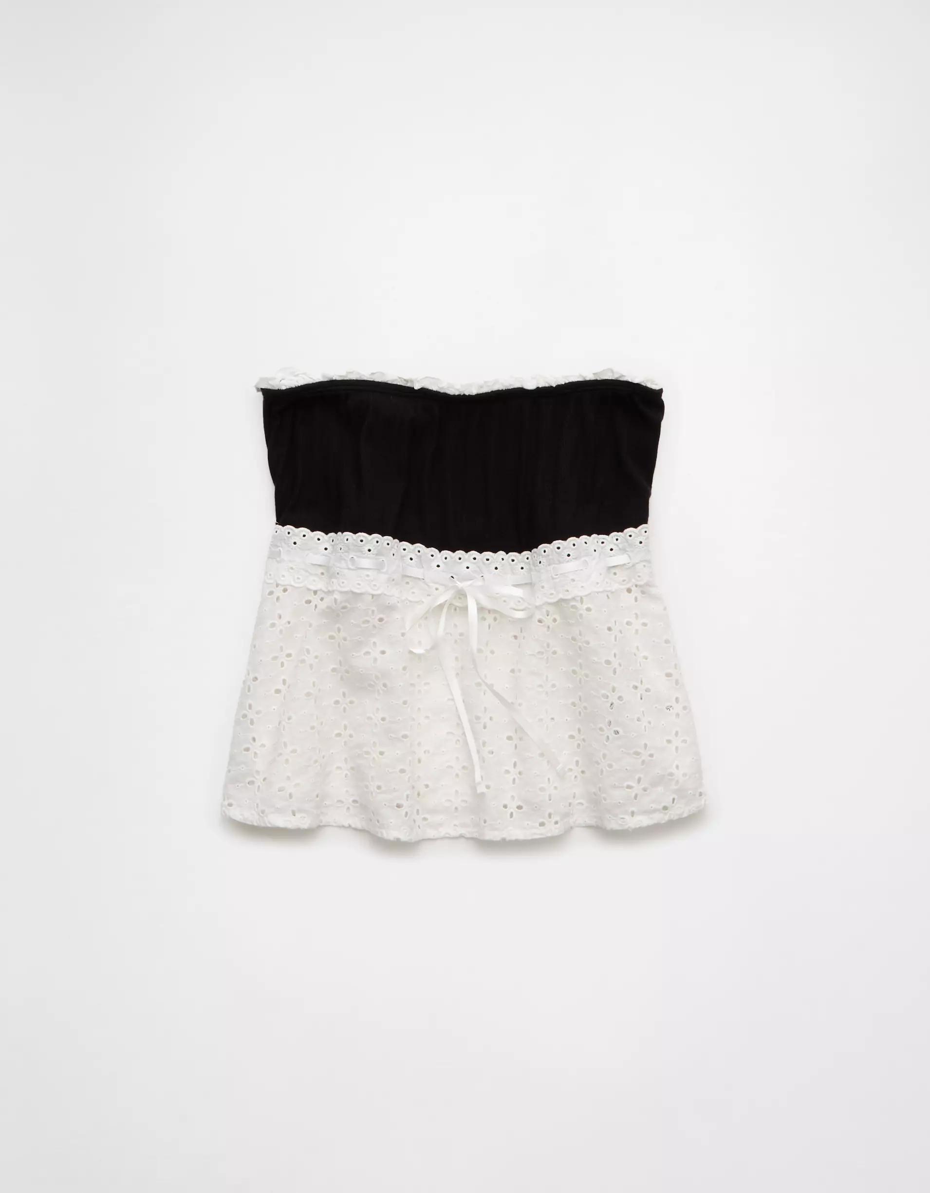 AE Eyelet Babydoll Tube Top Product Image