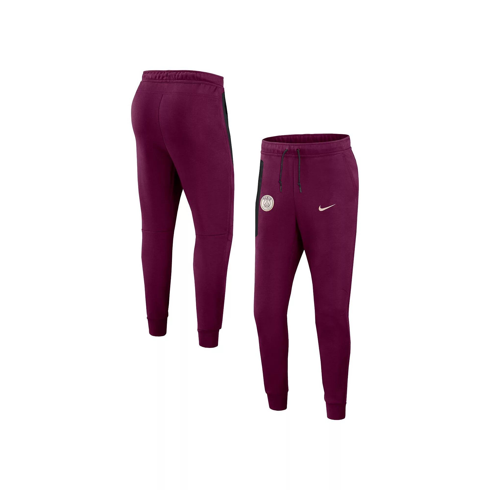 Men's Nike Burgundy Paris Saint-Germain 2024/25 Tech Fleece Jogger Pants,  Product Image