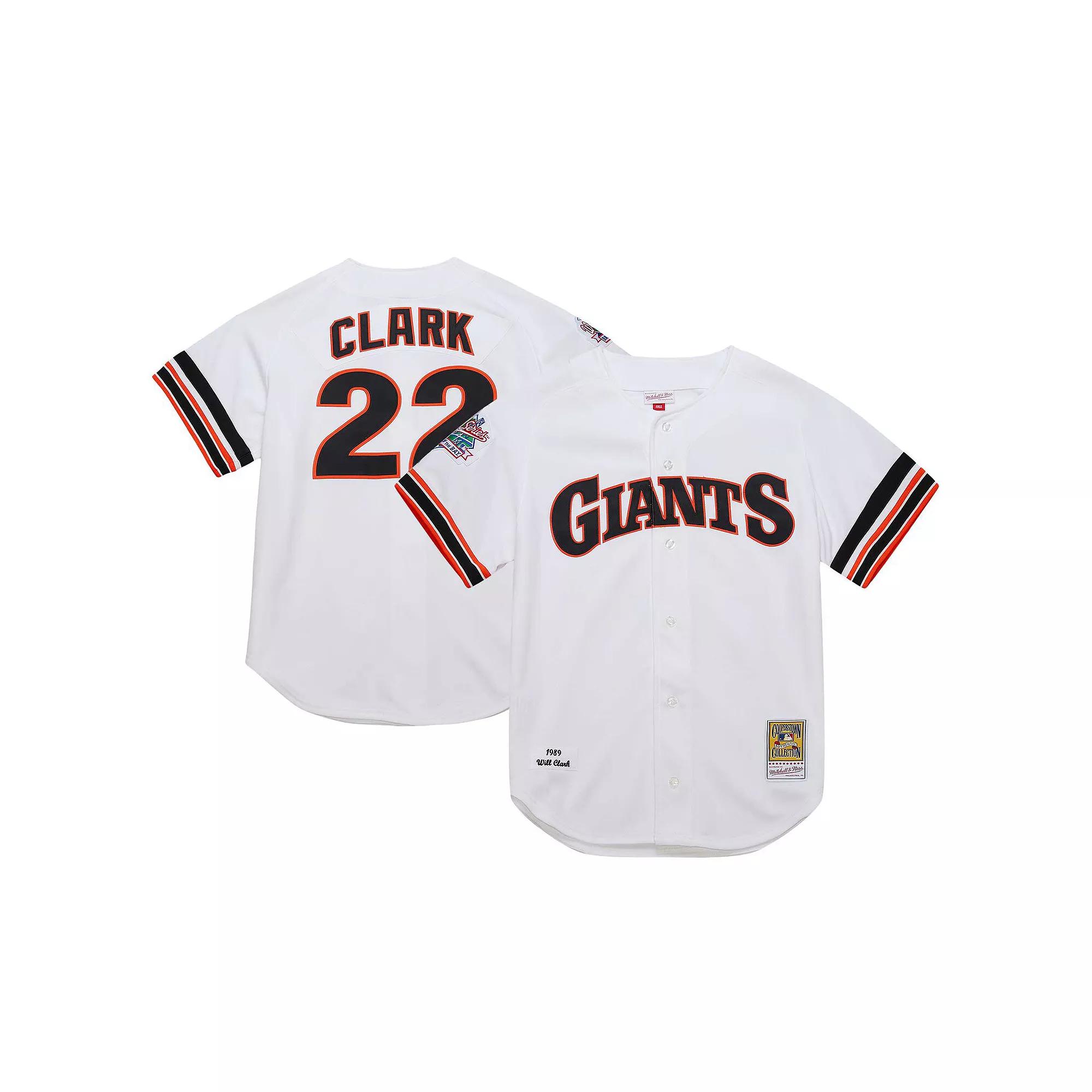 Men's Mitchell & Ness Will Clark White San Francisco Giants Cooperstown Collection 1989 Authentic Jersey,  Product Image