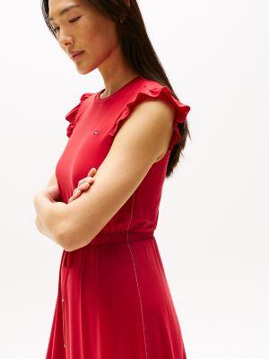 Flutter-Sleeve Jersey Midi Dress Product Image