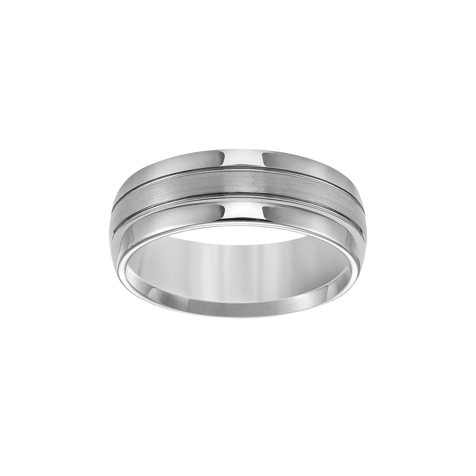 AXL Tungsten Groove Men's Wedding Band, Size: 10.50, Grey Product Image