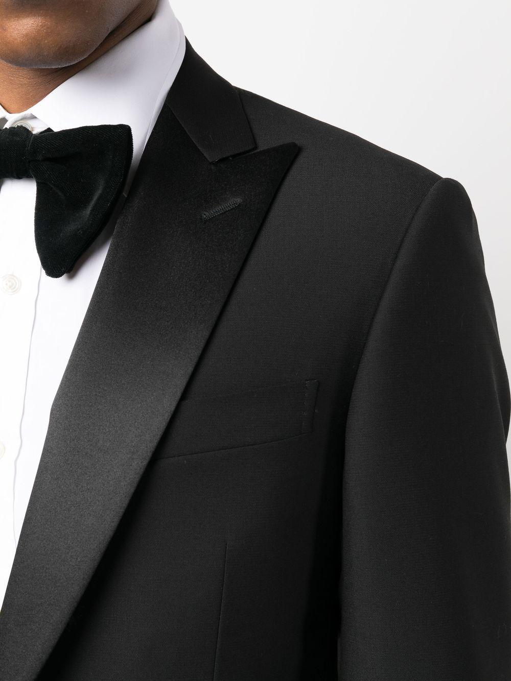 peak lapel single-breasted virgin-wool suit Product Image