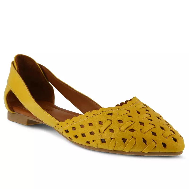 Spring Step Women's Delorse Ballet Flats, Size: 39, Yellow Product Image