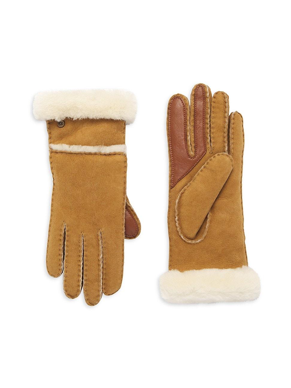 Womens Seamed Sheepskin Tech Gloves Product Image