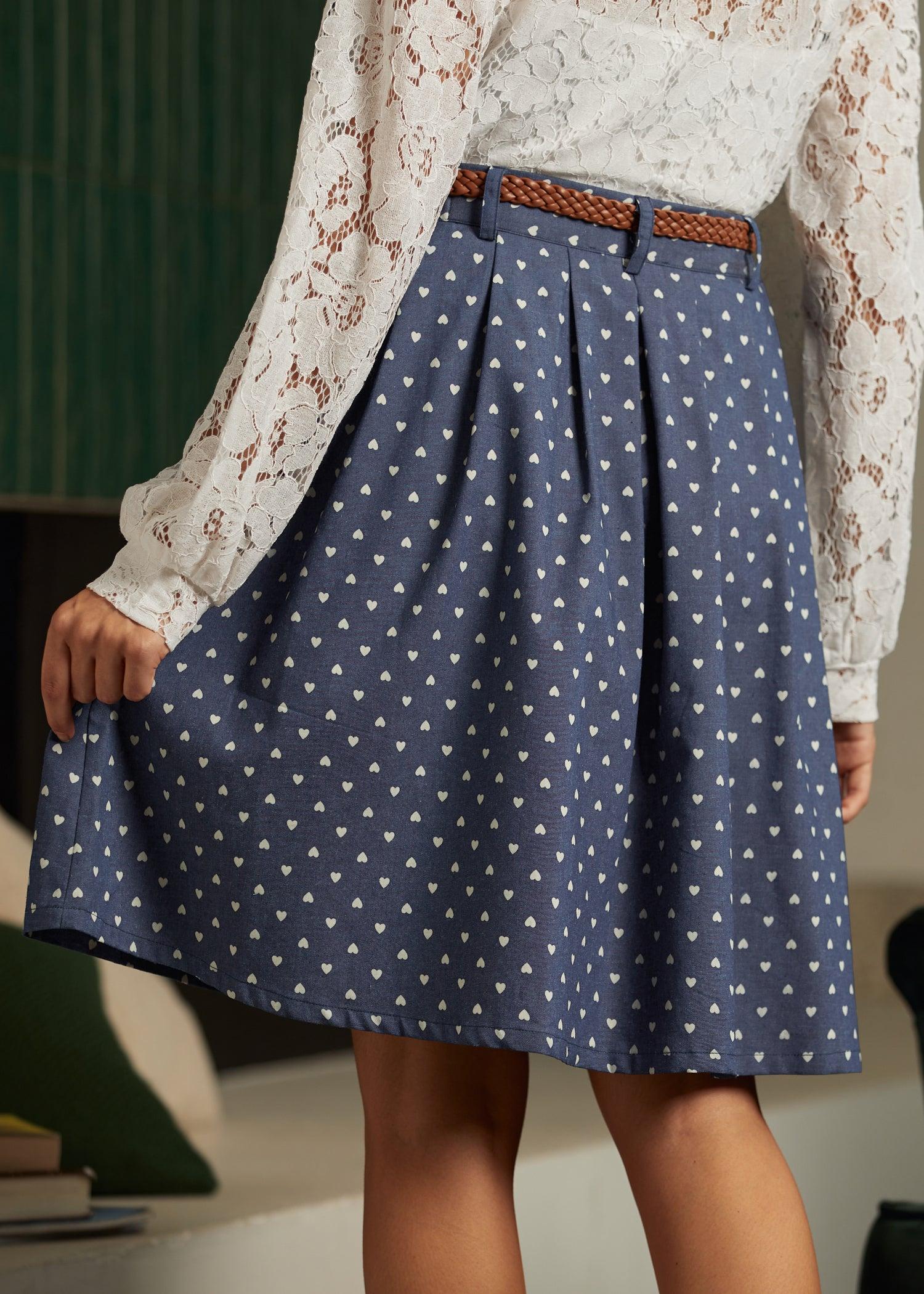 Bookstore's Best Chambray A-Line Skirt Product Image