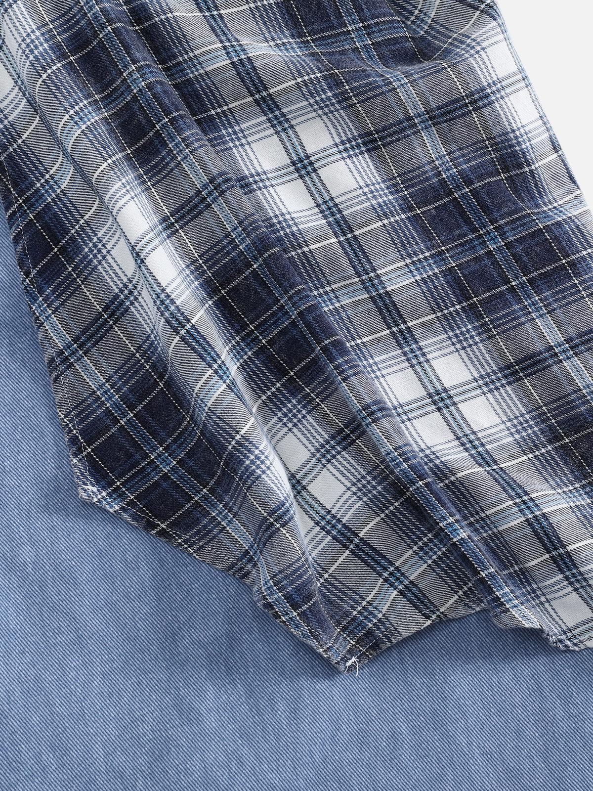 Aelfric Eden Double Waist Plaid Baggy Barrel Jeans Product Image