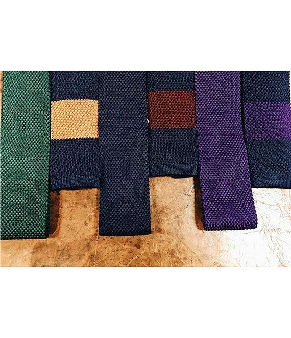 Roundtree & Yorke Trademark Knit Solid 2 1/4#double; Skinny Silk Tie Product Image