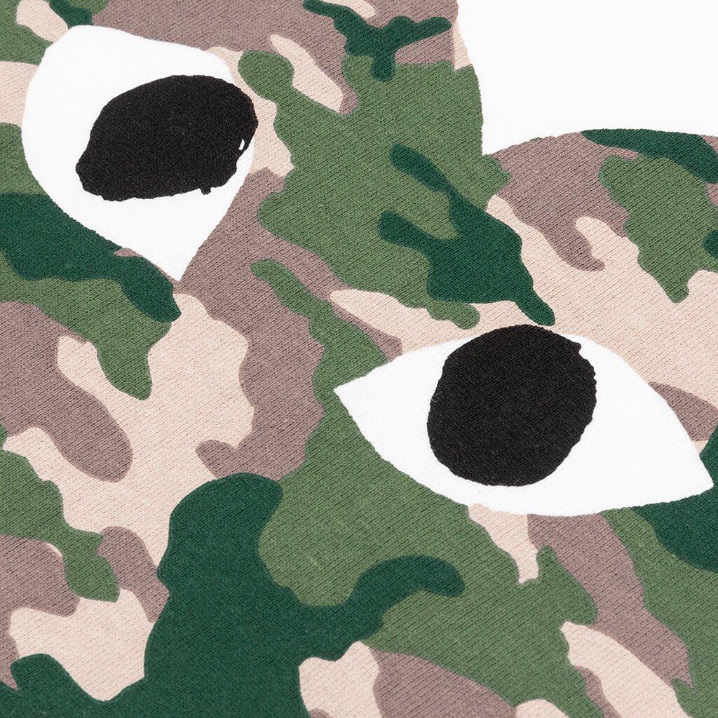 Red Emblem Long Heart T-Shirt - White Male Product Image