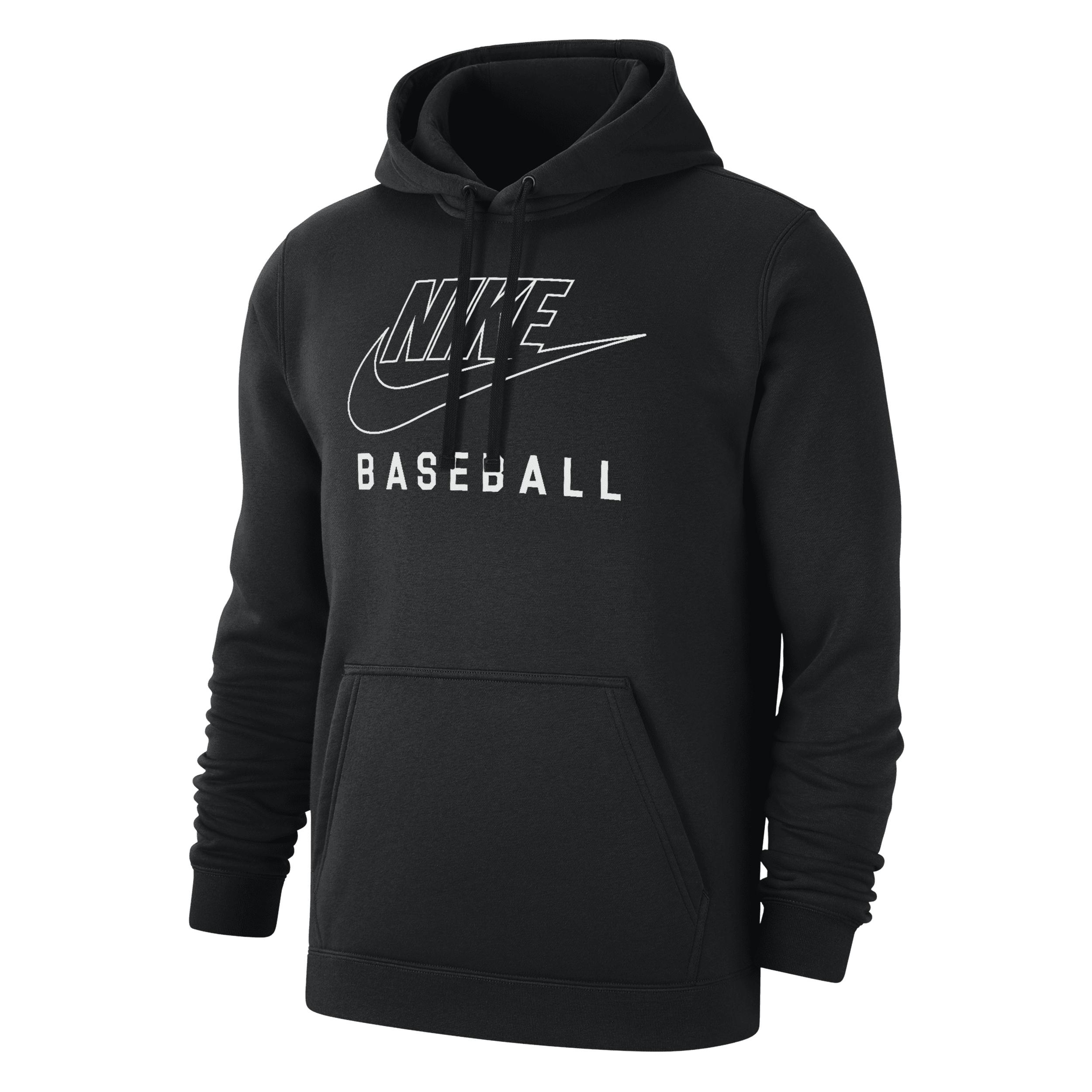 Nike Men's Swoosh Club Fleece Baseball Pullover Hoodie Product Image