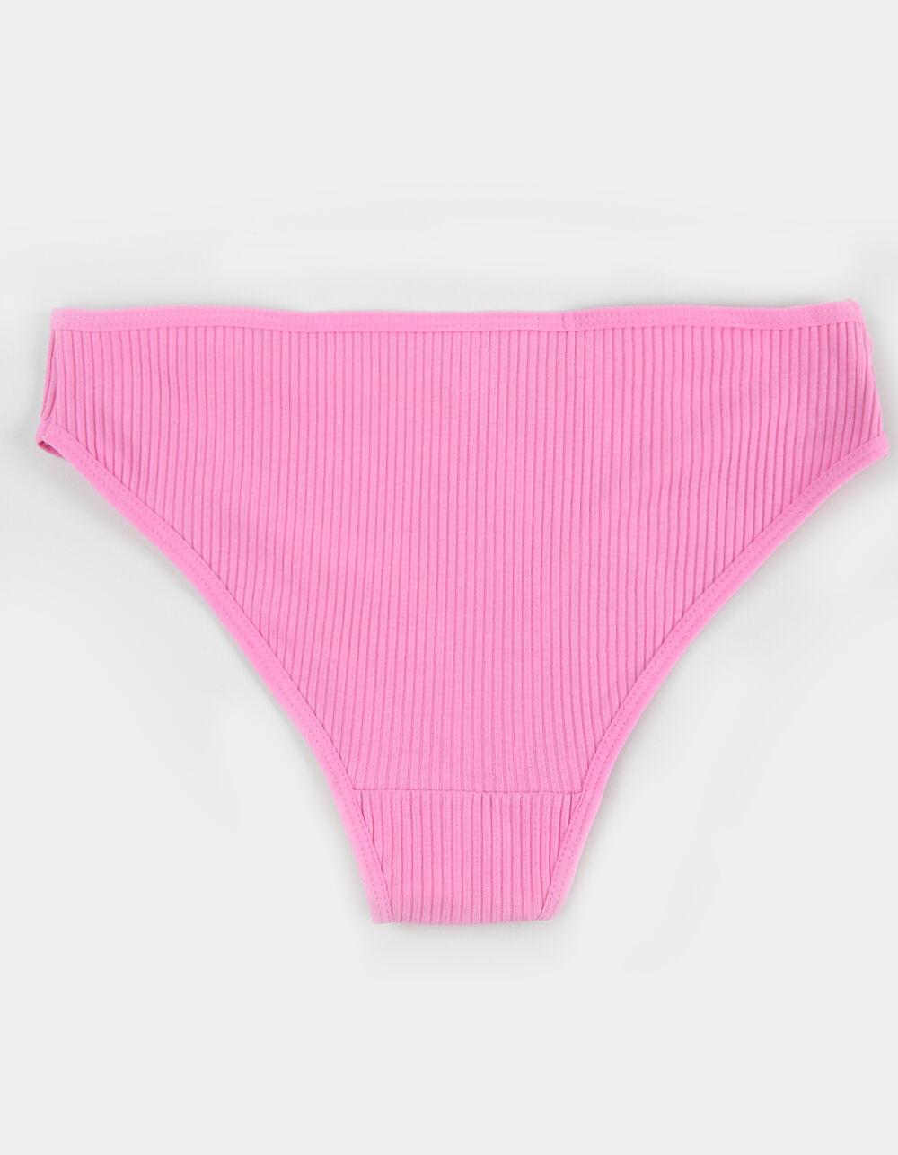 FULL TILT V-Ribbed Bikini Panties - PINK IRIS Product Image