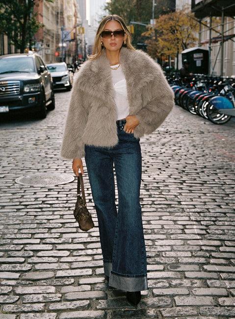 Florida Keys Mid Rise Straight Leg Cuffed Jeans Mid Blue Product Image