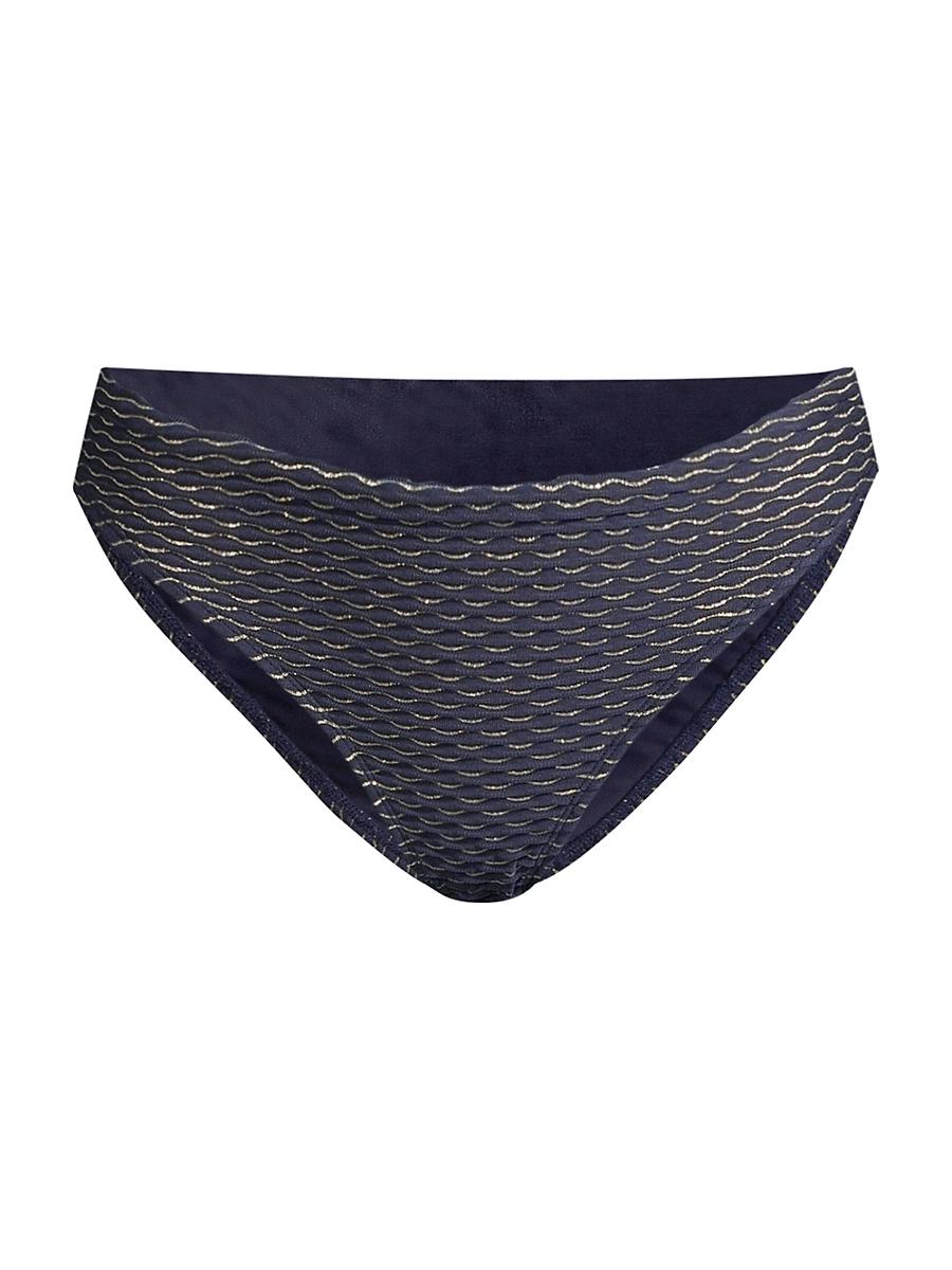 Womens Margot Textured Waves Bikini Bottoms Product Image