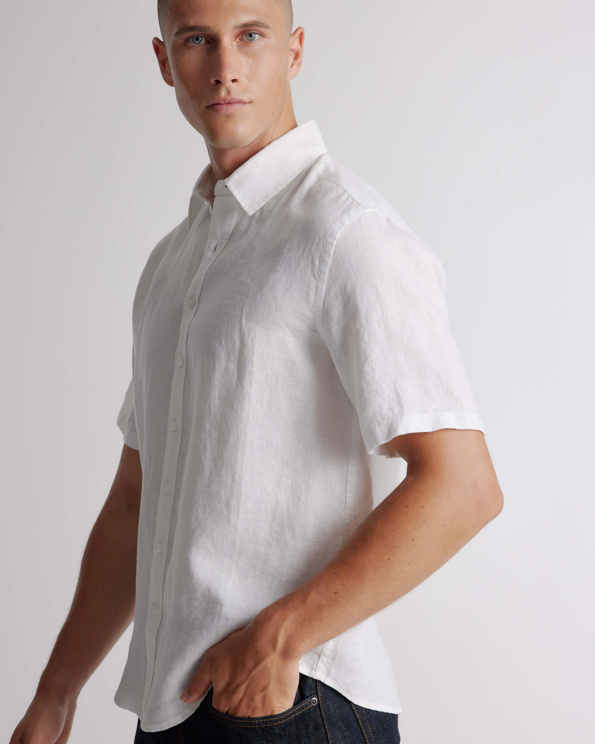 Quince | Men's 100% European Linen Relaxed Short Sleeve Shirt Product Image