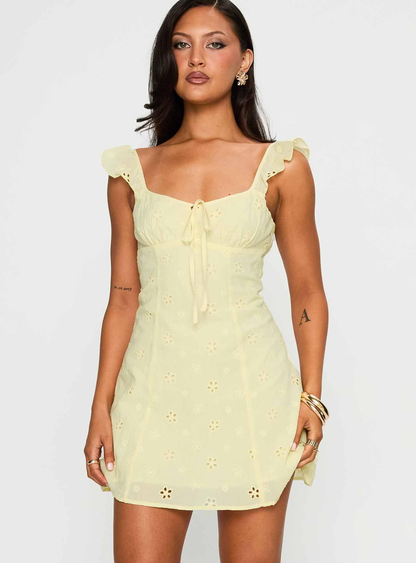 Sunbather Mini Dress Yellow Product Image