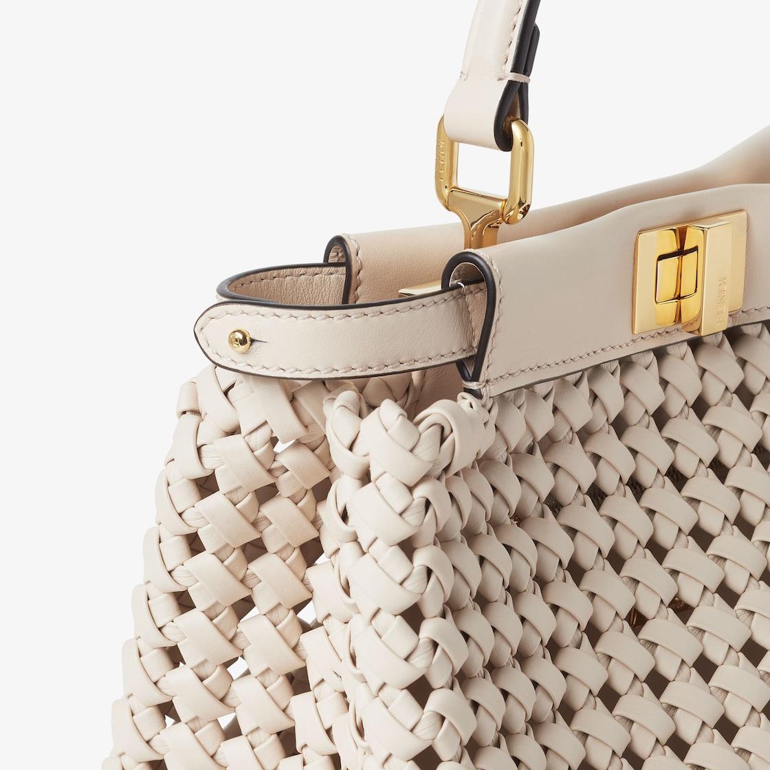 Peekaboo MiniCamellia interlaced leather bag Product Image