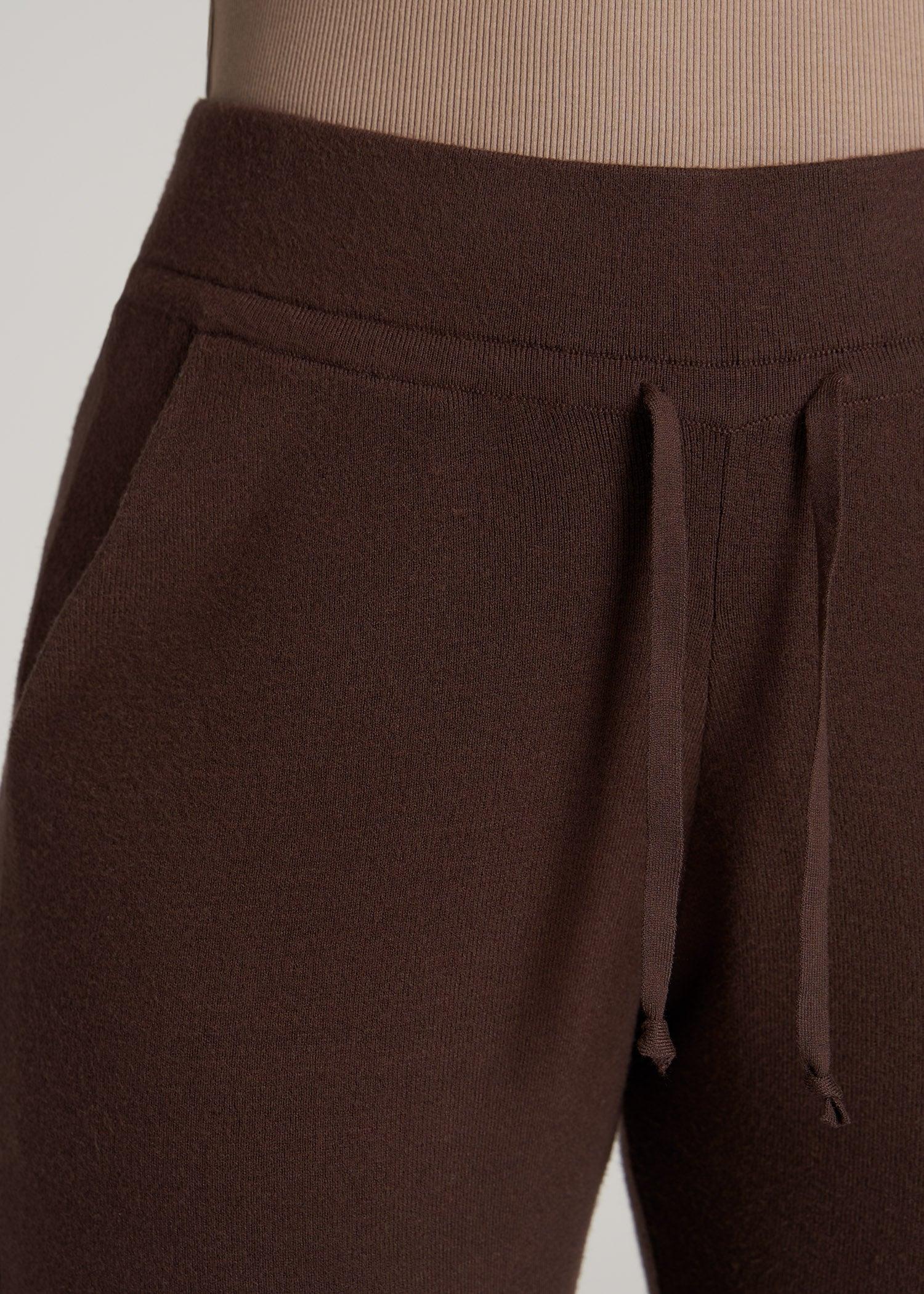 Knit Lounge Joggers for Tall Women in Chocolate Female Product Image