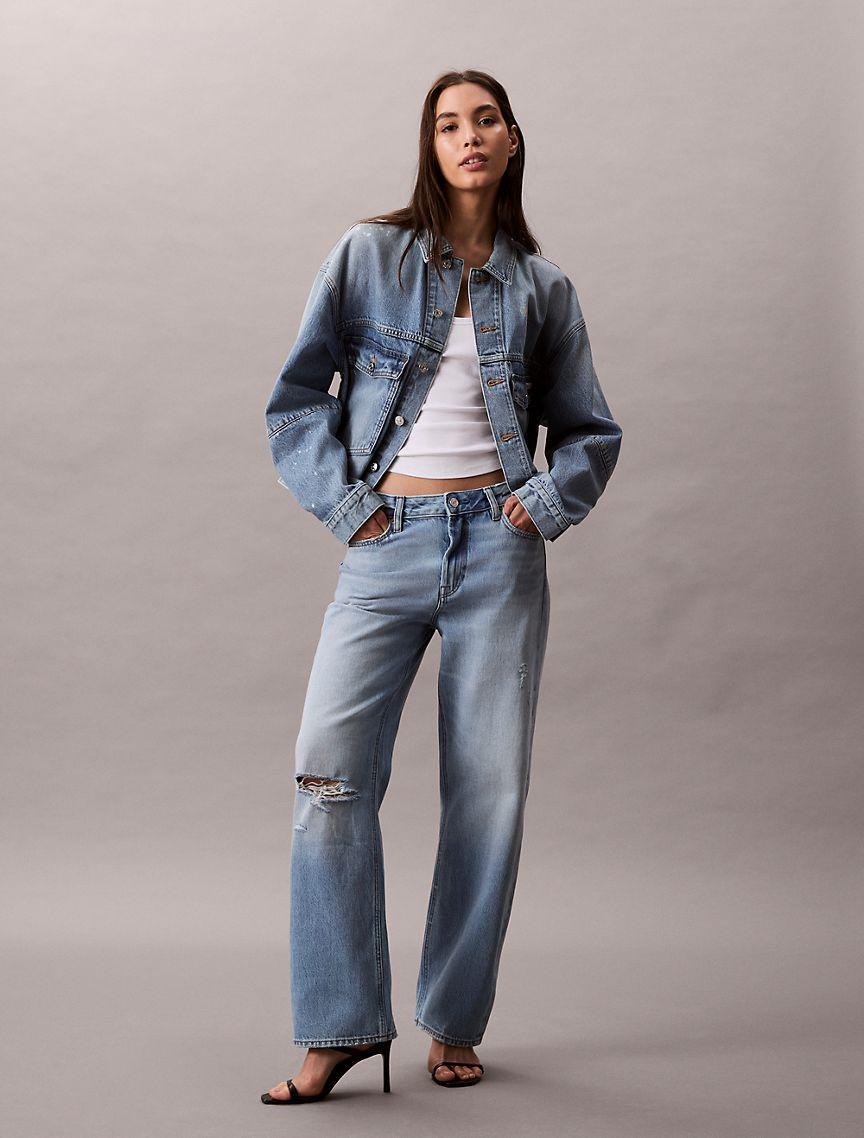 Distressed Denim Jacket Product Image