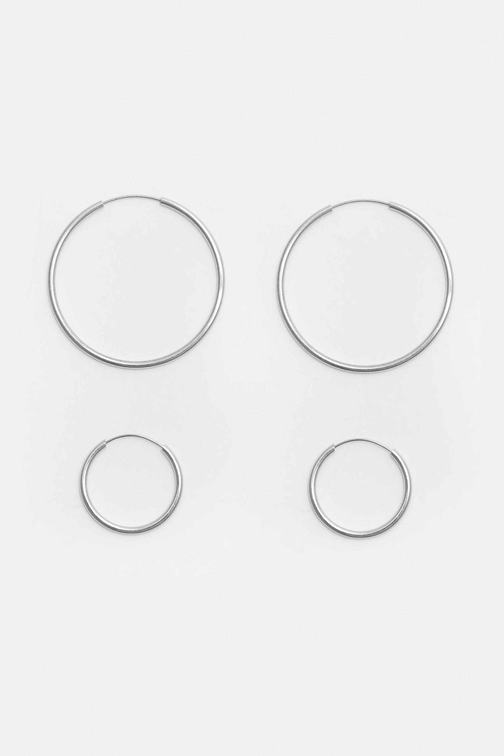 4-pack of thin hoop earrings Product Image