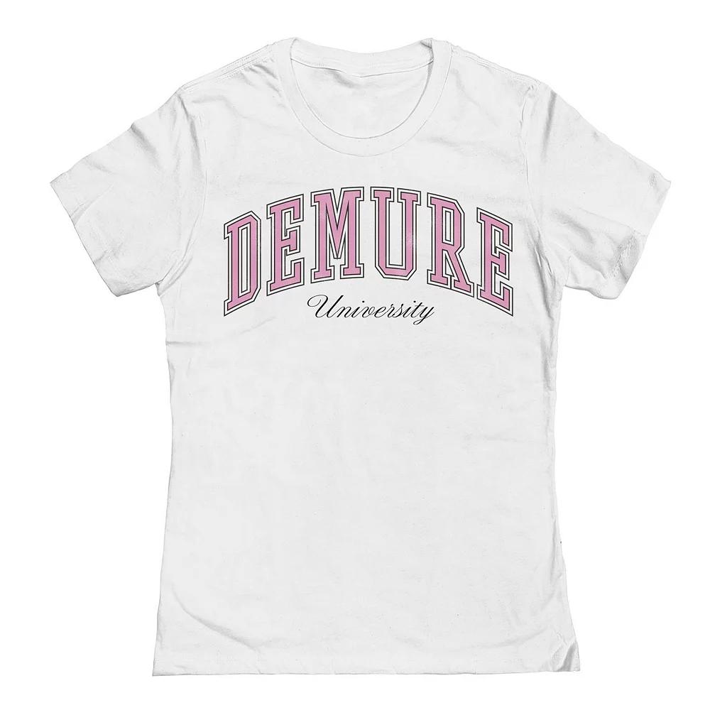 Junior's Grayson Threads The Label Demure University Graphic Tee, Girl's,  Product Image