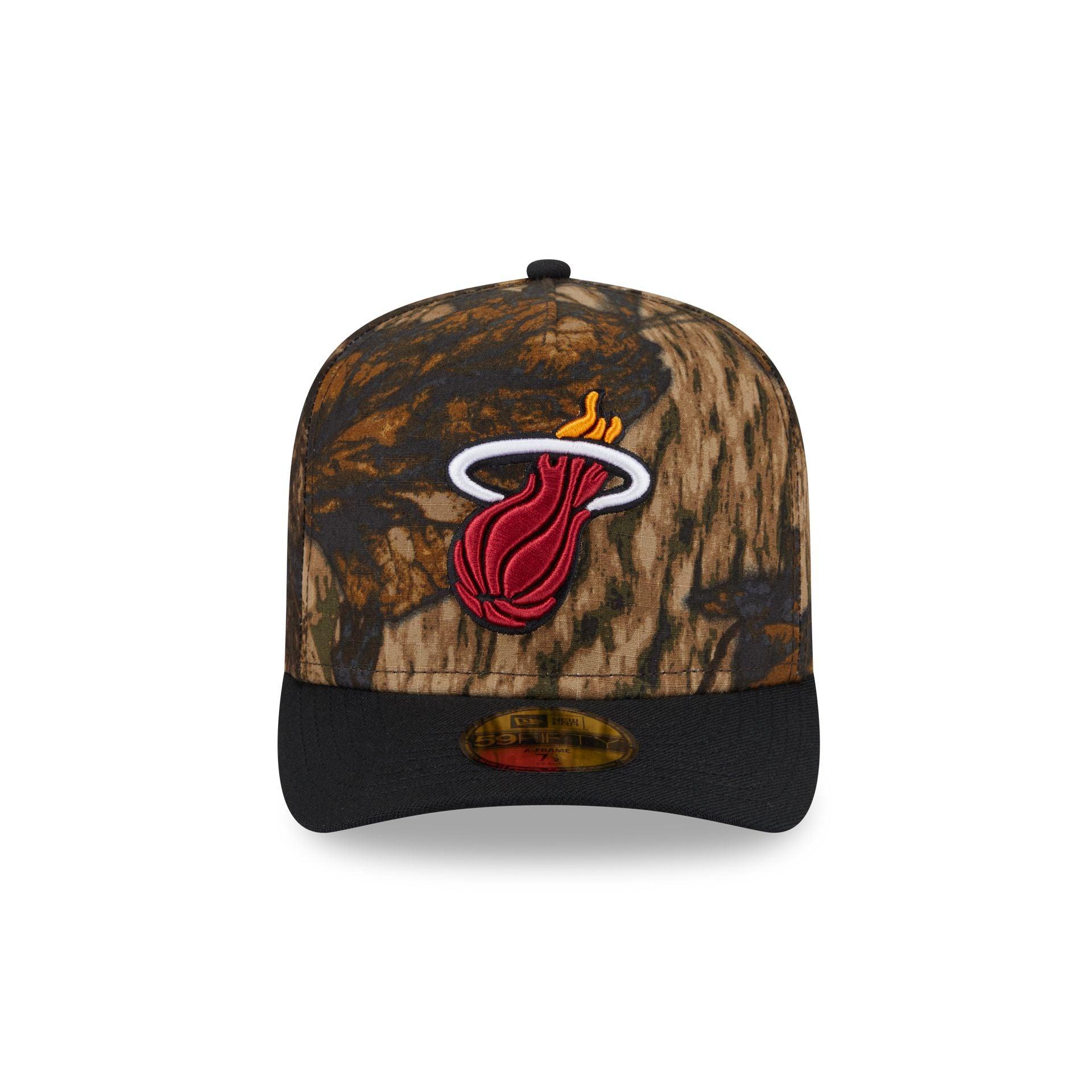 Miami Heat Ripstop Camo 59FIFTY A-Frame Fitted Hat Male Product Image