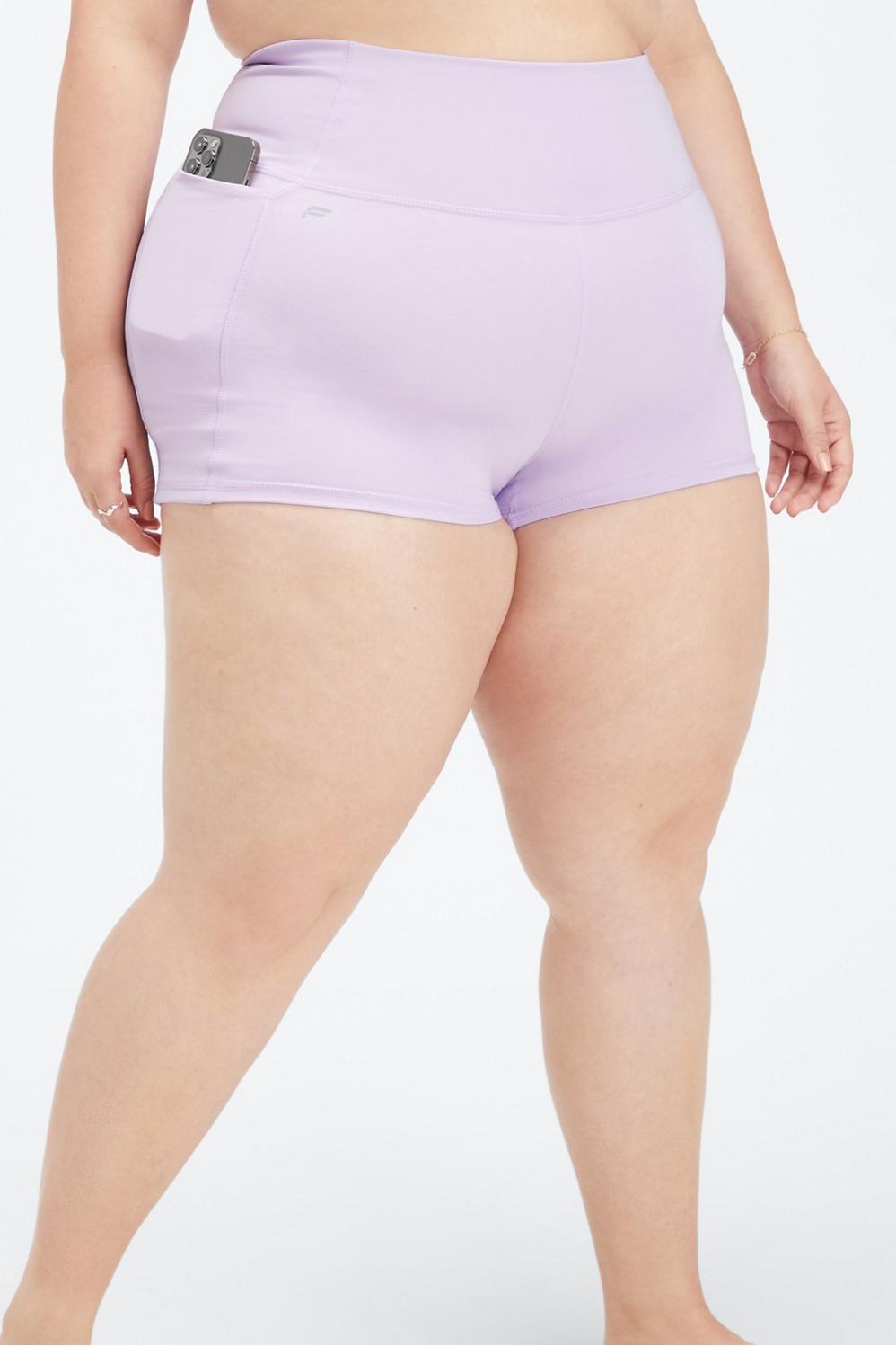Fabletics Oasis High-Waisted 2 Short Womens purple plus Size 4X Product Image