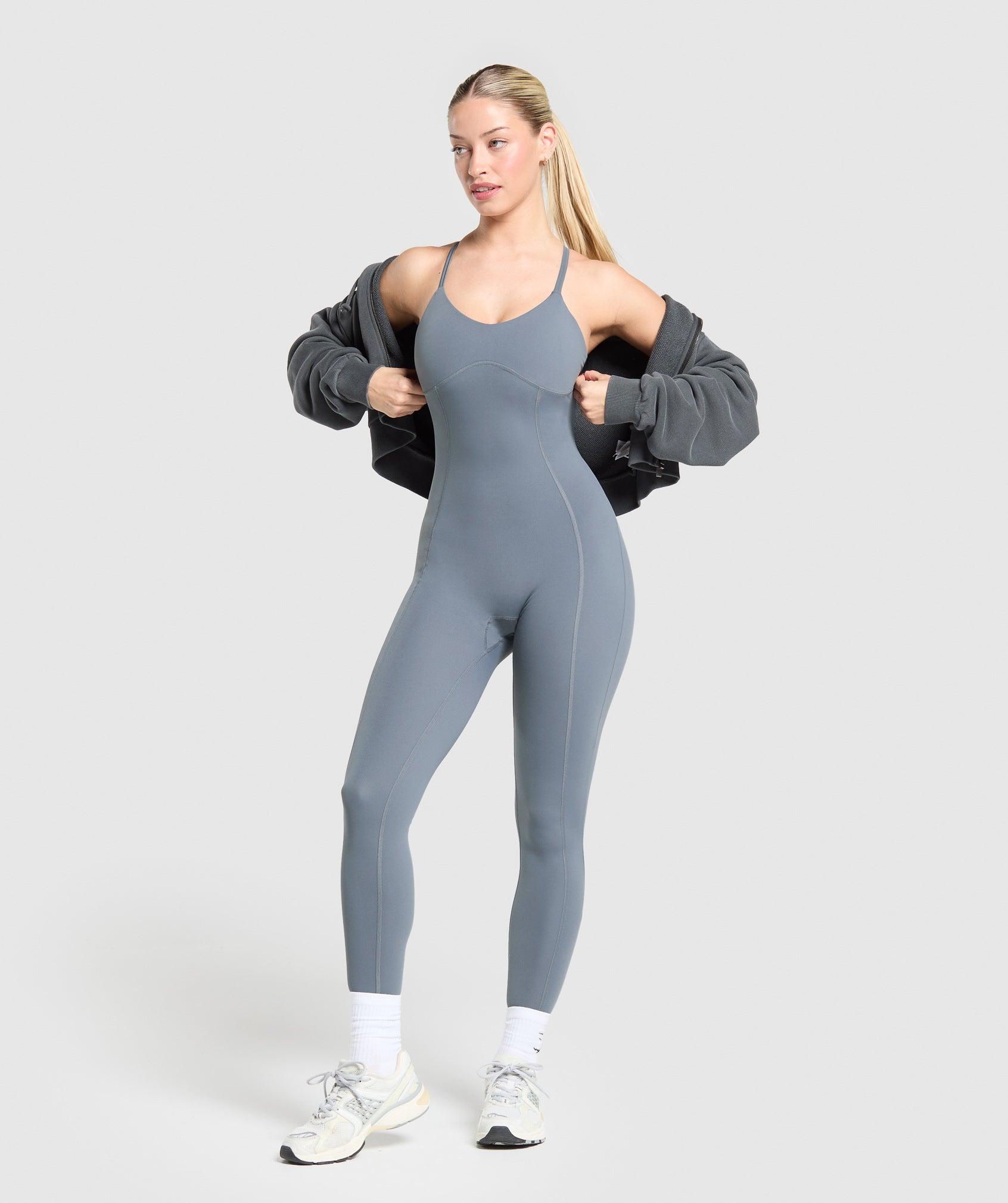 Gymshark Strappy All In One - Iron Blue Female Product Image
