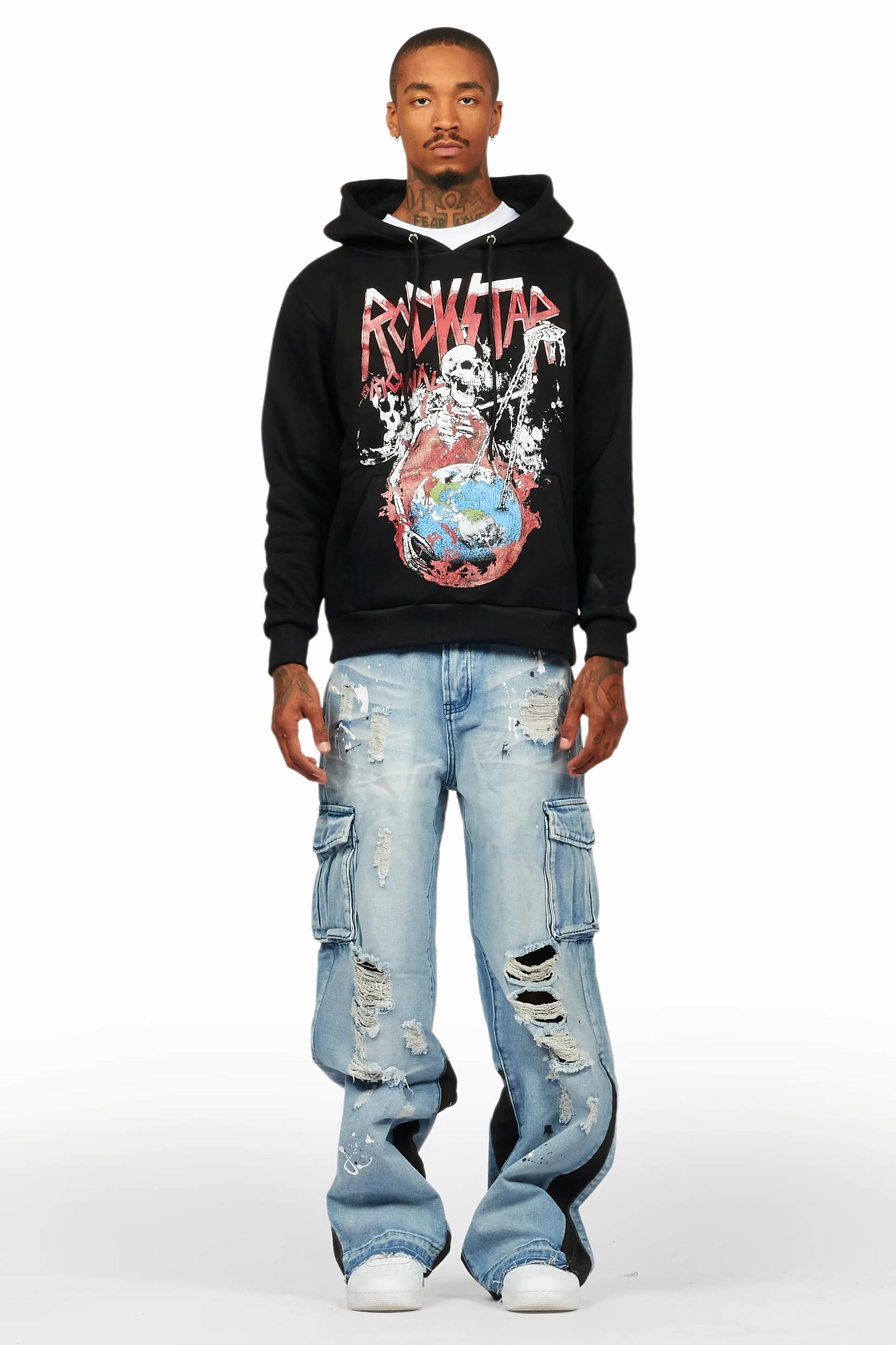 Barrett Black Hoodie & Zeta Slim Fit Jean Bundle Male Product Image