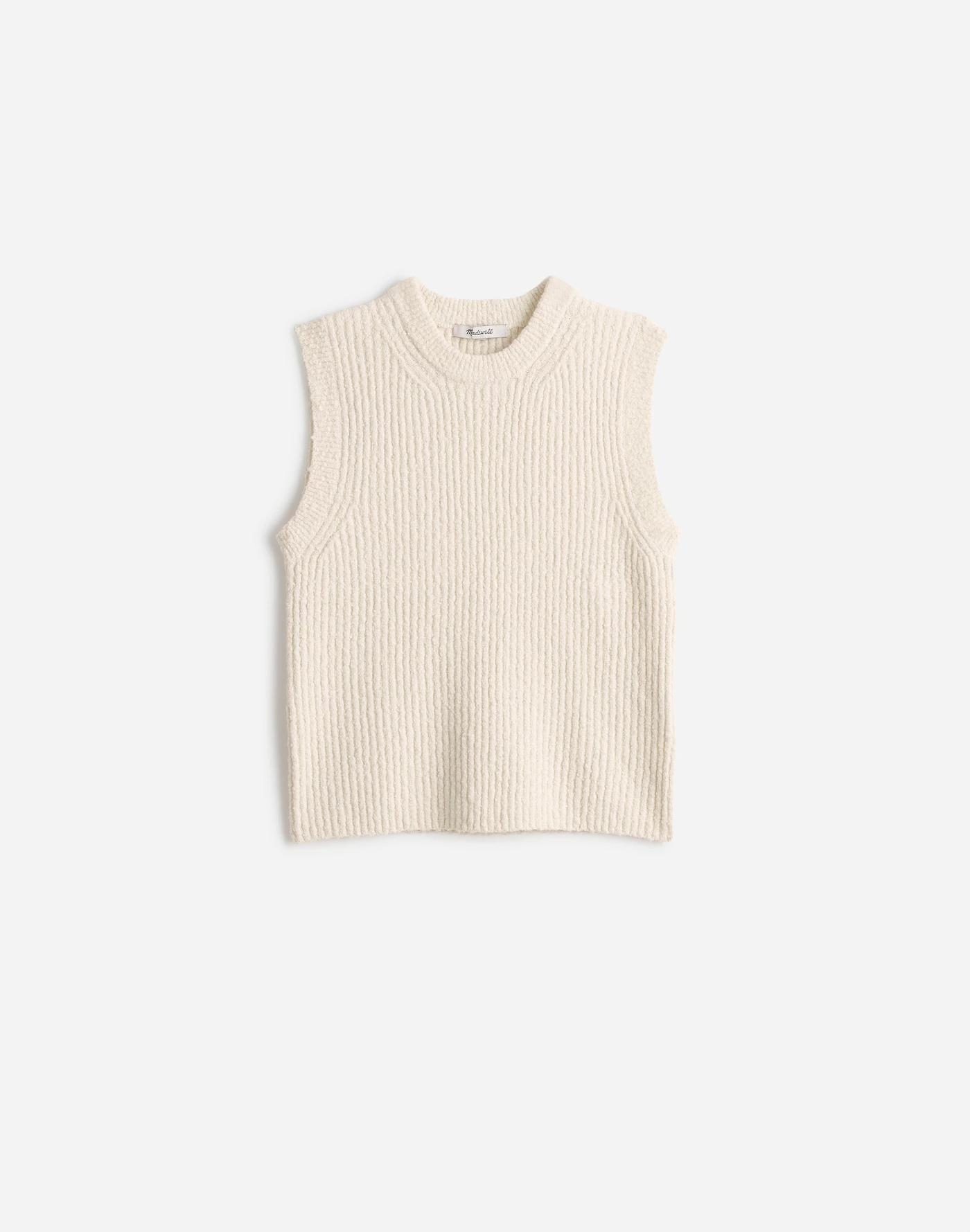 Bouclé-Knit Sweater Tank Product Image
