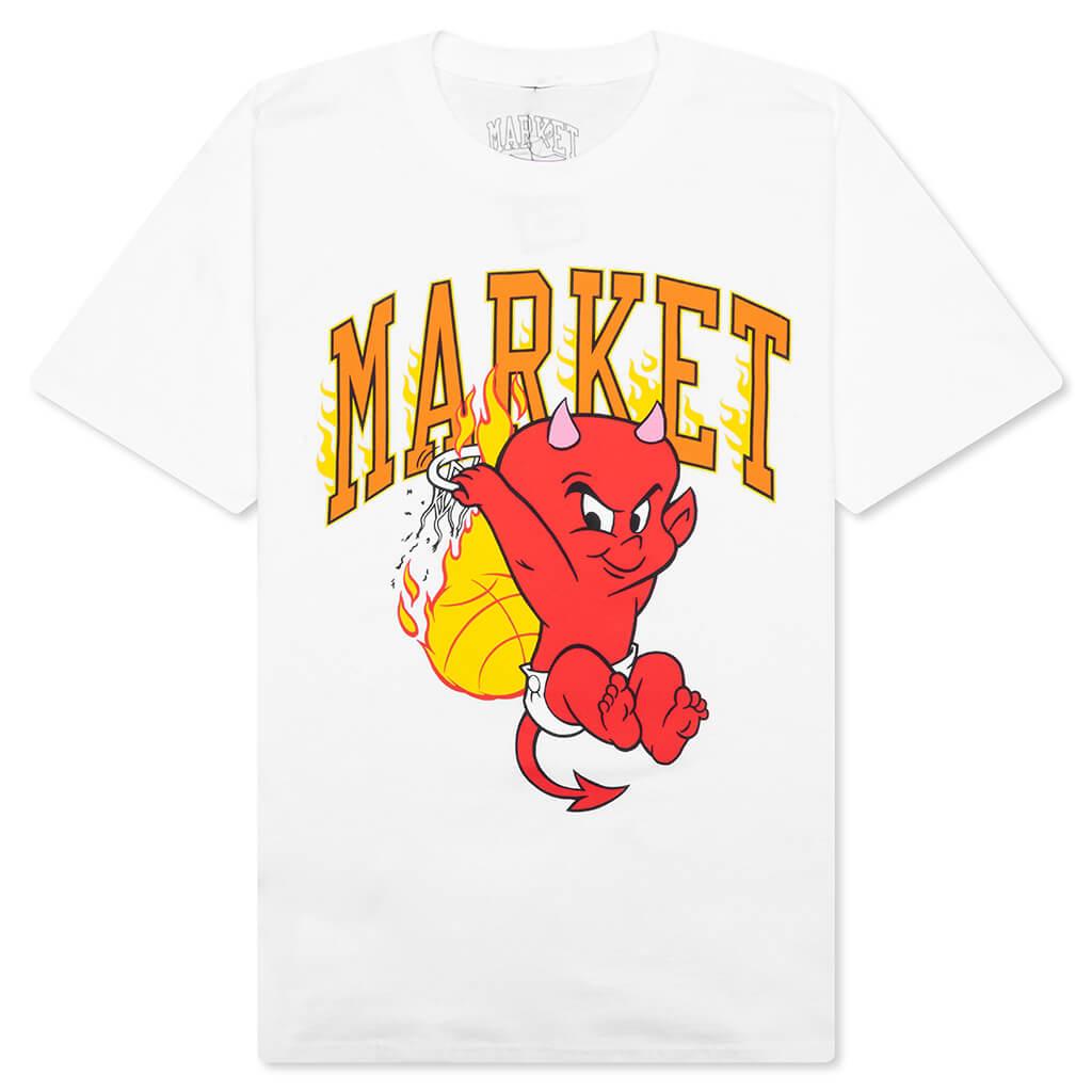 Market x Hot Stuff Dunk S/S Tee - White Male Product Image