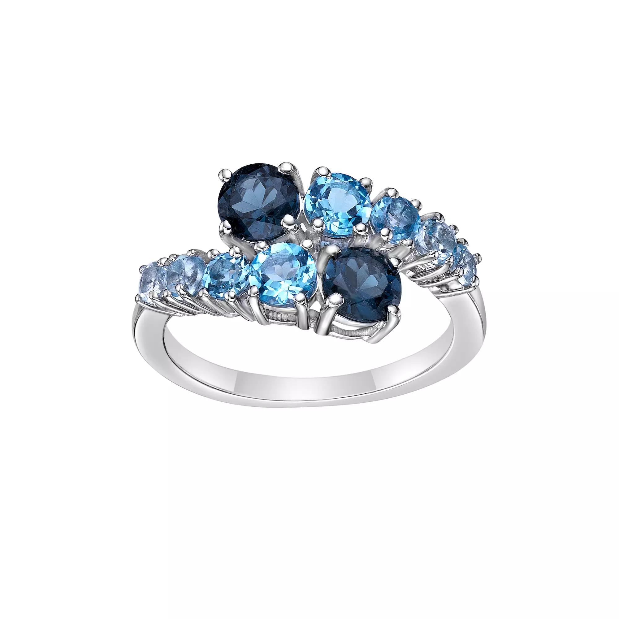 Gemminded Sterling Silver Blue Topaz Ring, Women's, Size: 8 Product Image