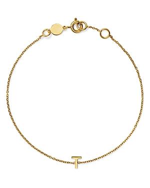 Womens 14K Yellow Gold Initial Charm Bracelet Product Image