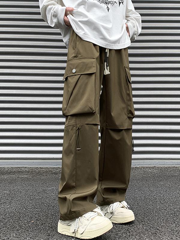 Men's Loose Straight  Cargo Pants Product Image