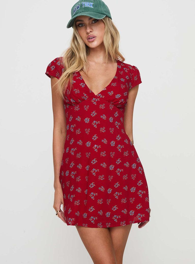 Cannelloni Mini Dress Red Product Image