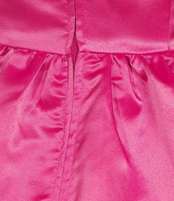 B. Darlin Square Neck Spaghetti Bow Strap Party Dress Product Image