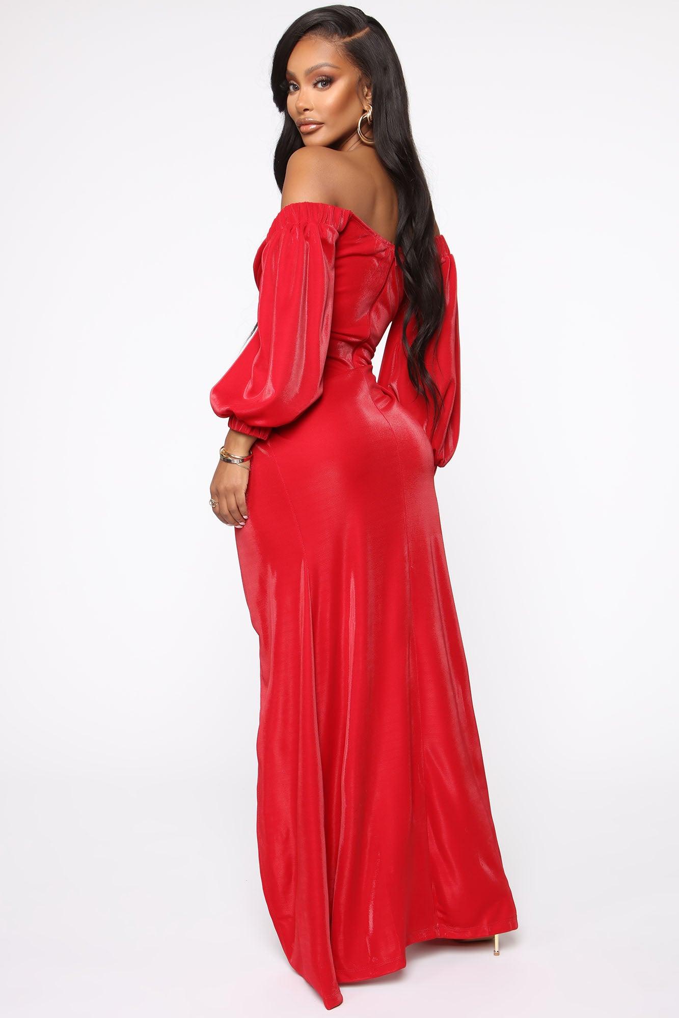 Not Ready For You Maxi Dress - Red Product Image