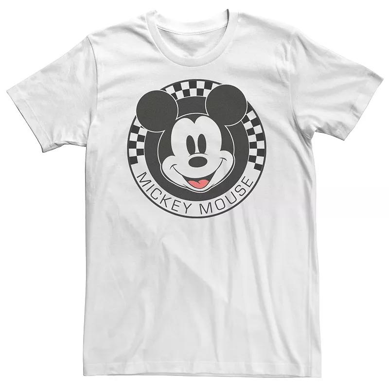 Big & Tall Disney Mickey & Friends Mickey Mouse Checkerboard Circle Tee, Men's,  Product Image