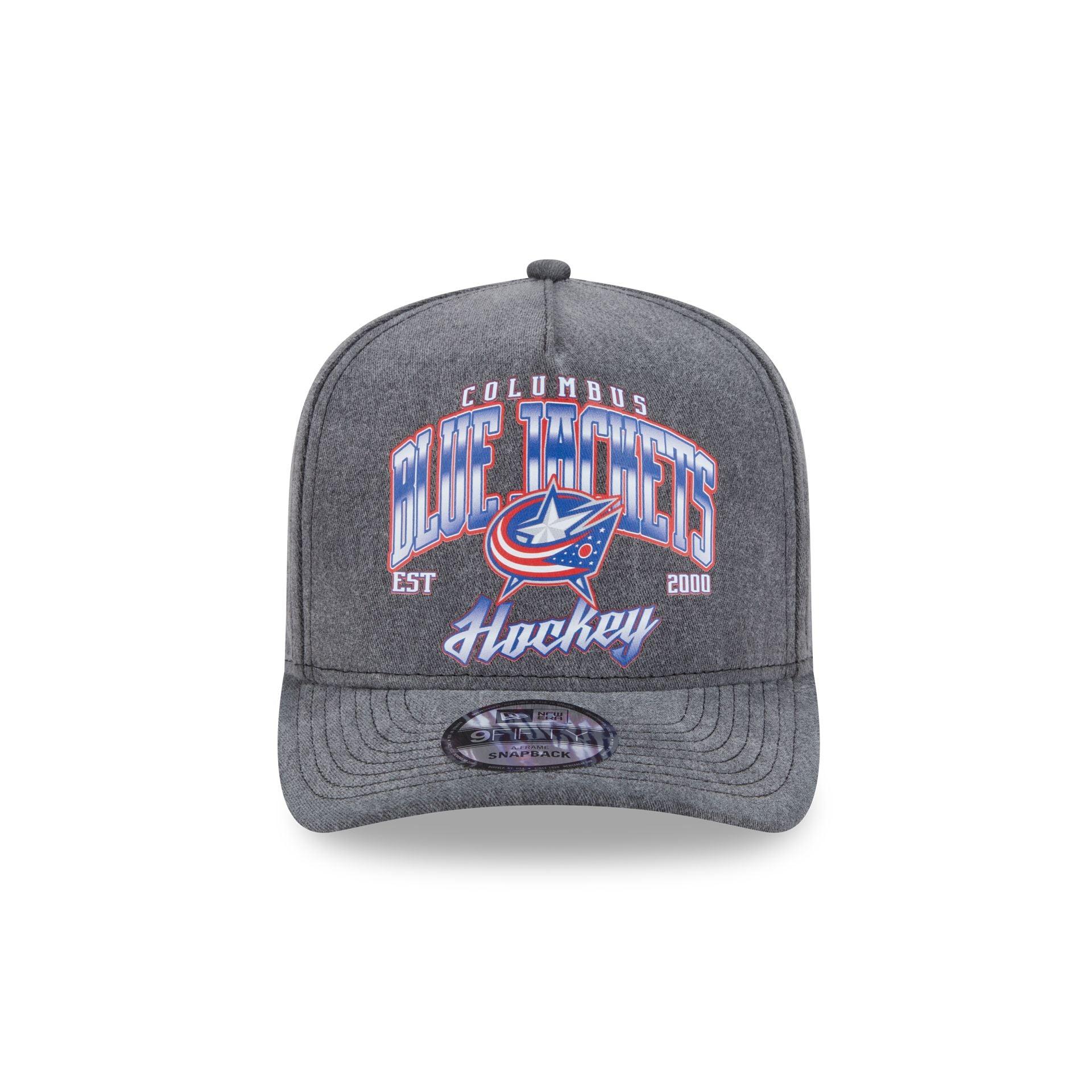 Columbus Blue Jackets Washed 9FIFTY A-Frame Snapback Hat Male Product Image
