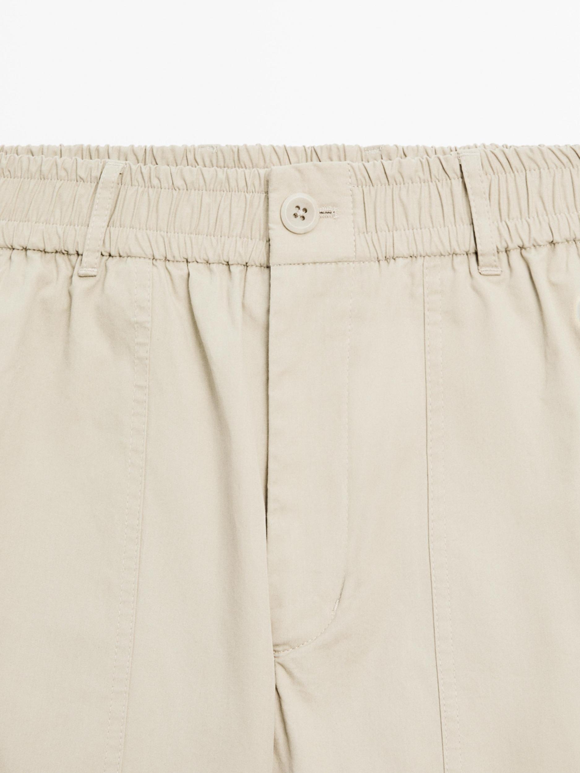 Cotton poplin carpenter Bermuda shorts Product Image