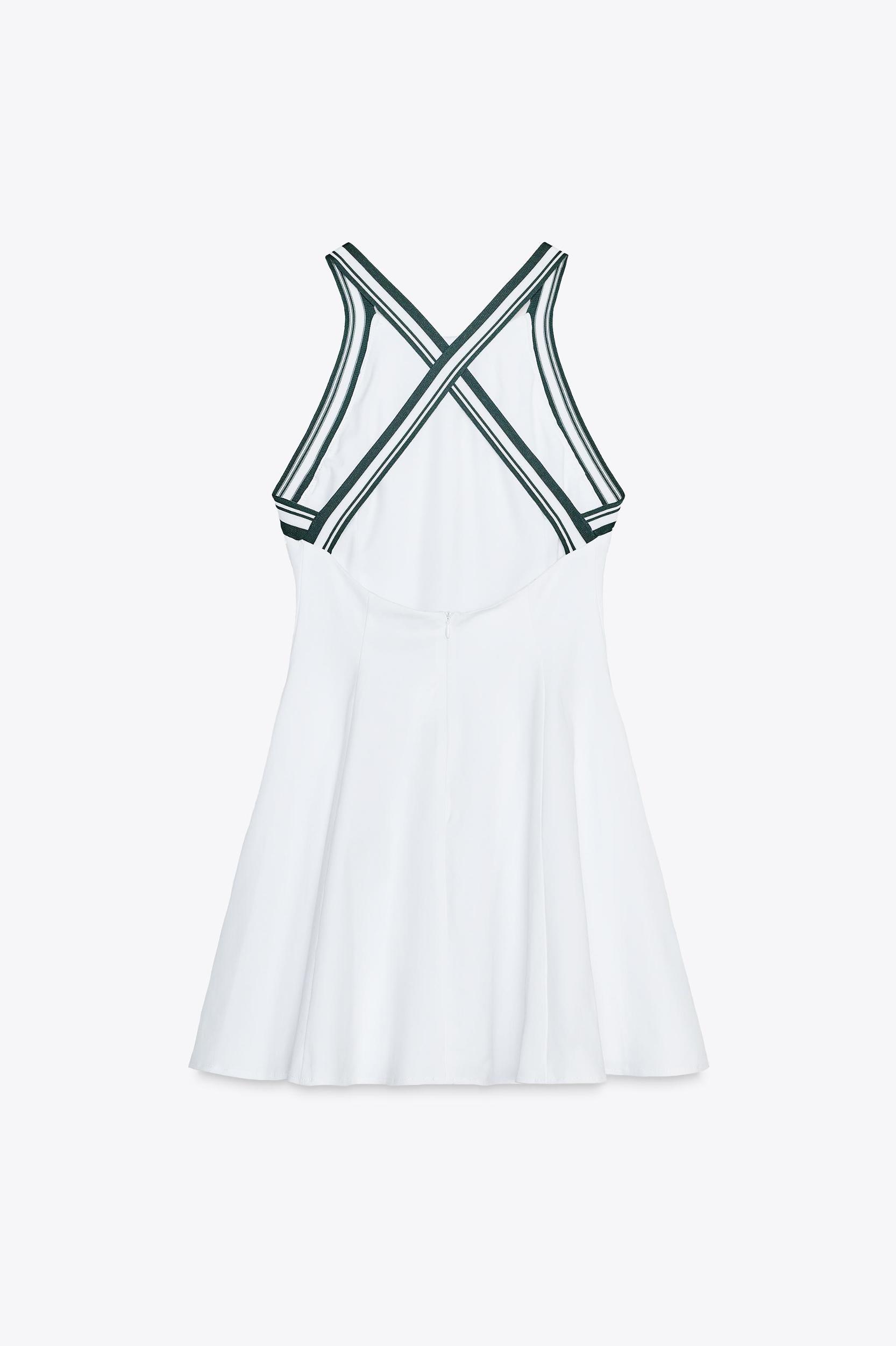 CONTRAST RIB HALTER DRESS Product Image