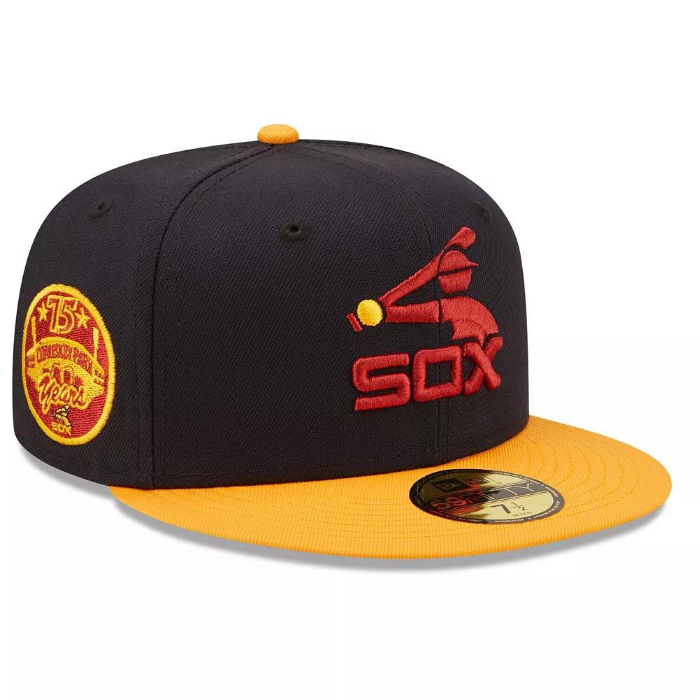 Men's New Era Navy/Gold Chicago White Sox Primary Logo 59FIFTY Fitted Hat,  Product Image