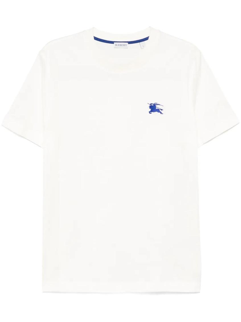 White Embroidered T-Shirt Product Image