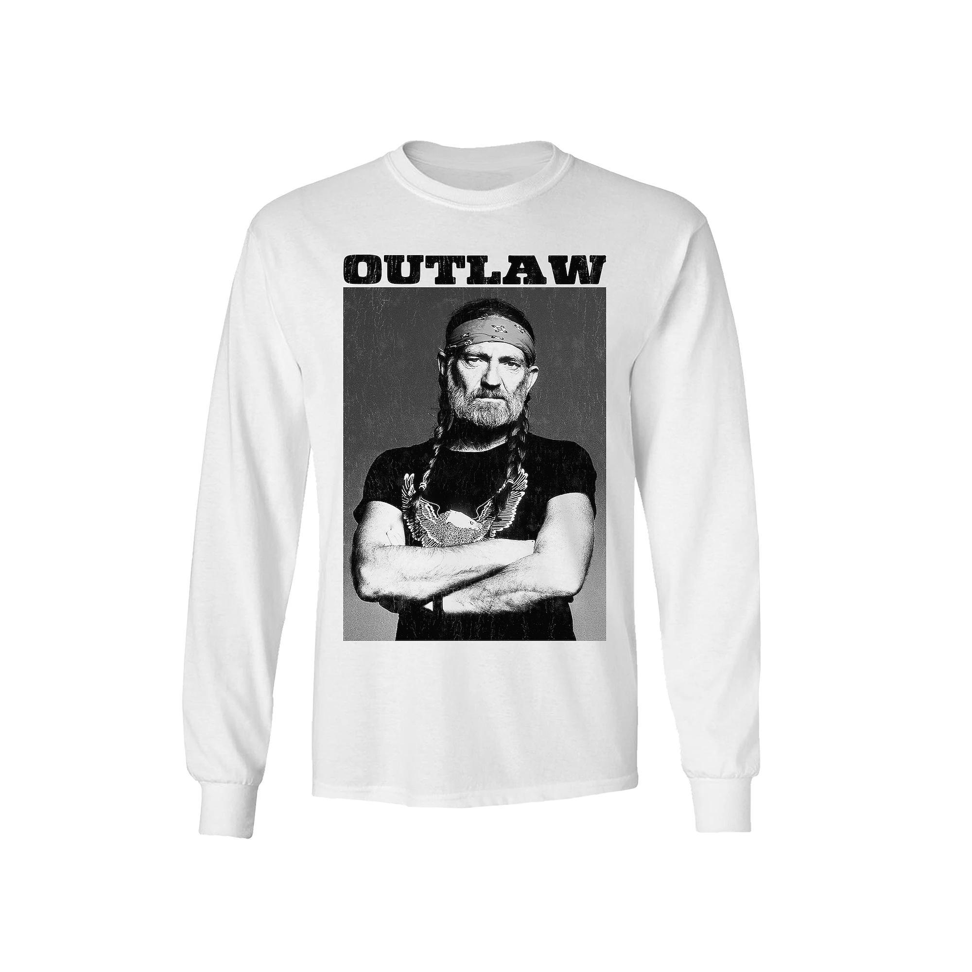 Men's Willie Nelson Outlaw Tee Long Sleeve Tee,  Product Image