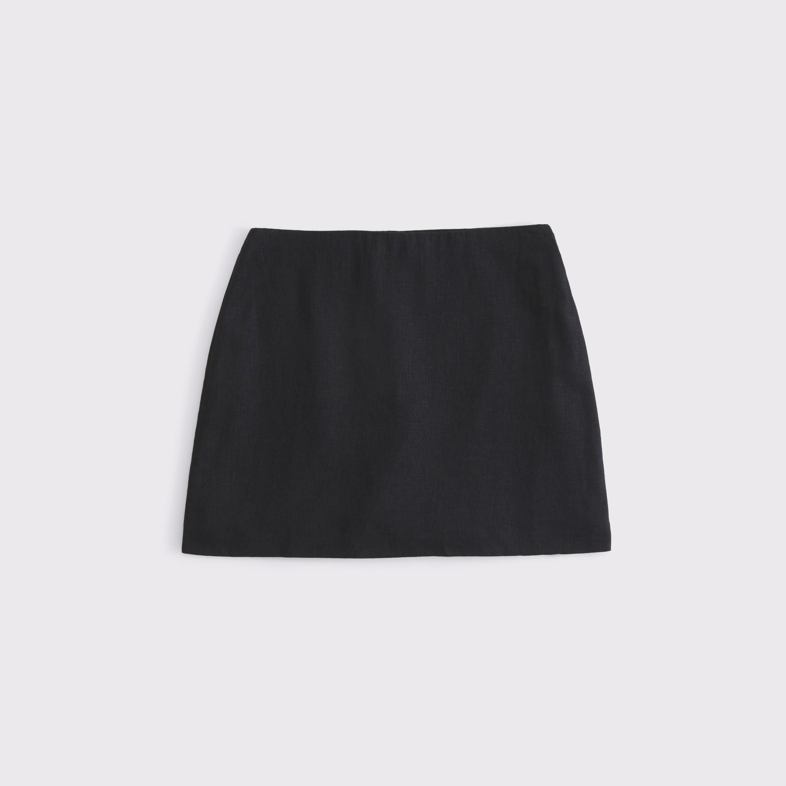 The A&F Scarlett Linen-Blend Mini Skort Product Image