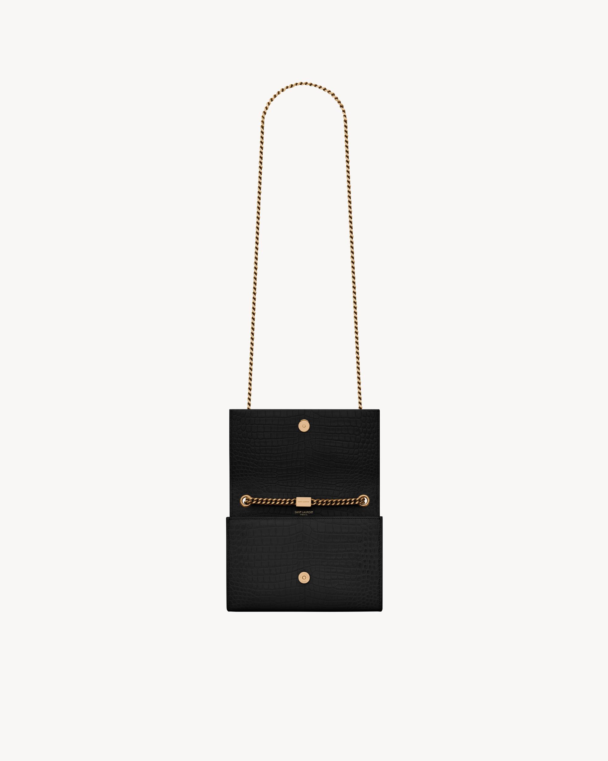 KATE SMALL TASSEL IN CROCODILE-EMBOSSED LEATHER Product Image