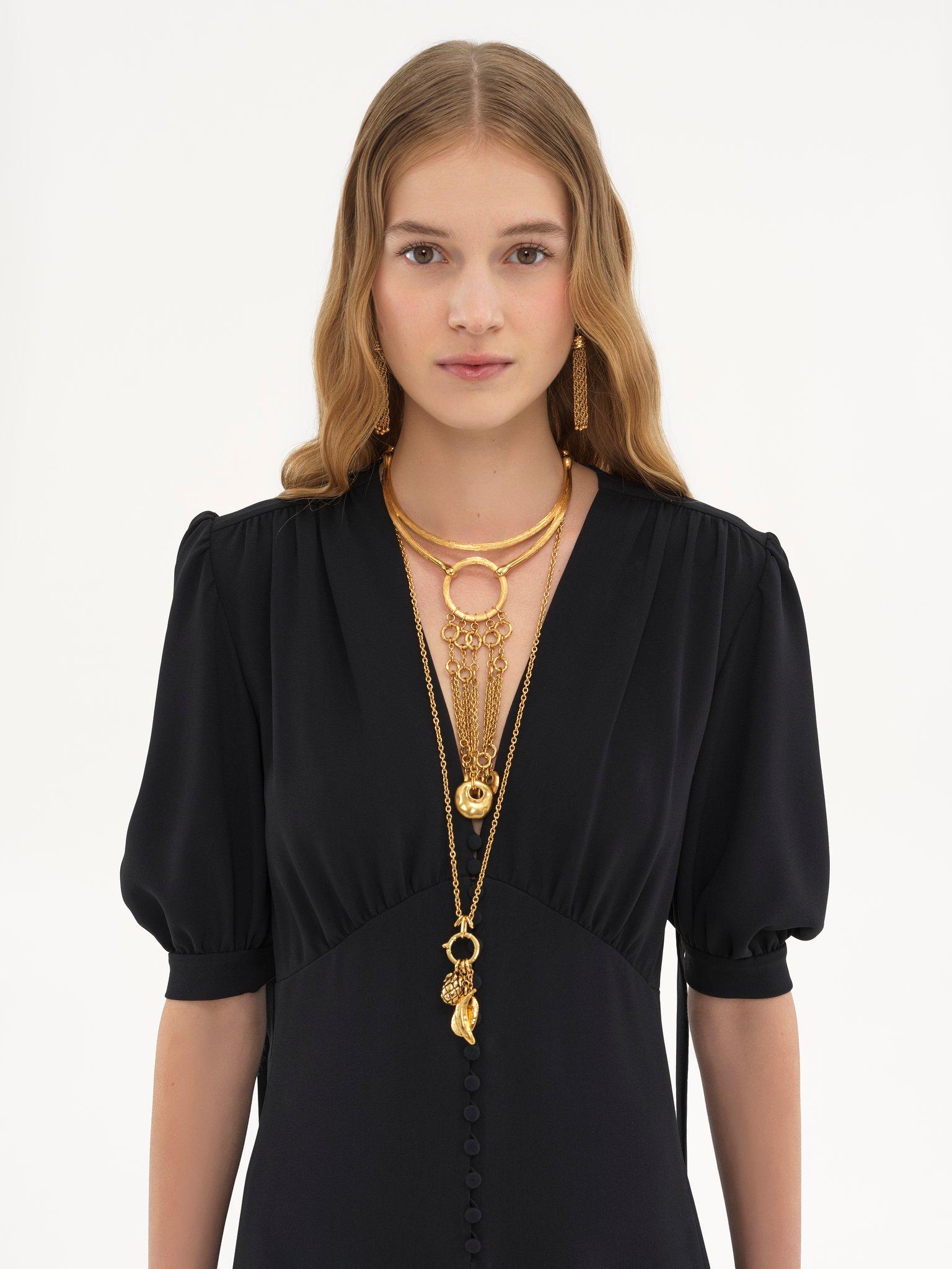 A-line dress in crêpe Product Image