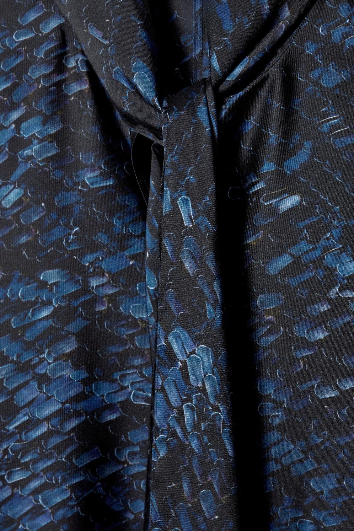 PRINTED SCARF-DETAIL MIDI DRESS Product Image