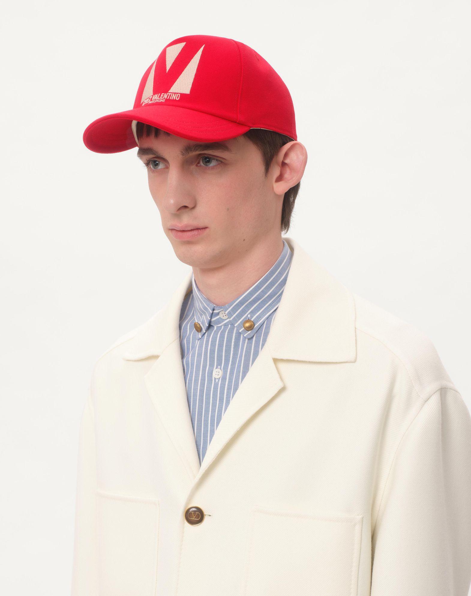 Chez Valentino Cotton Baseball Cap With Embroidery Product Image